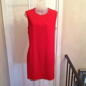 TED BAKER LONDON RED BURFORD DOUBLE LAYER TUNIC DRESS 2
